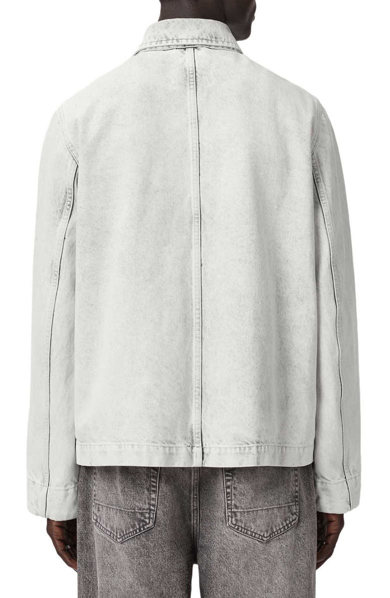 AllSaints Denim Shacket, Alternate, color, Bleached Grey