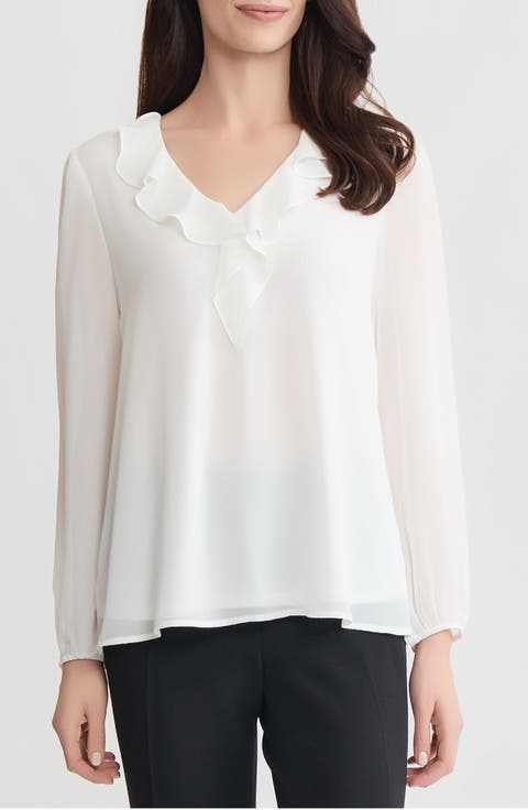 Ruffle Neck Top
