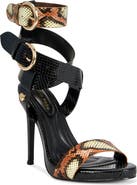 AZALEA WANG Kandinsky Faux Leather Sandal