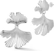 CHLOE AND MADISON Ginkgo Leaf Drop Earrings