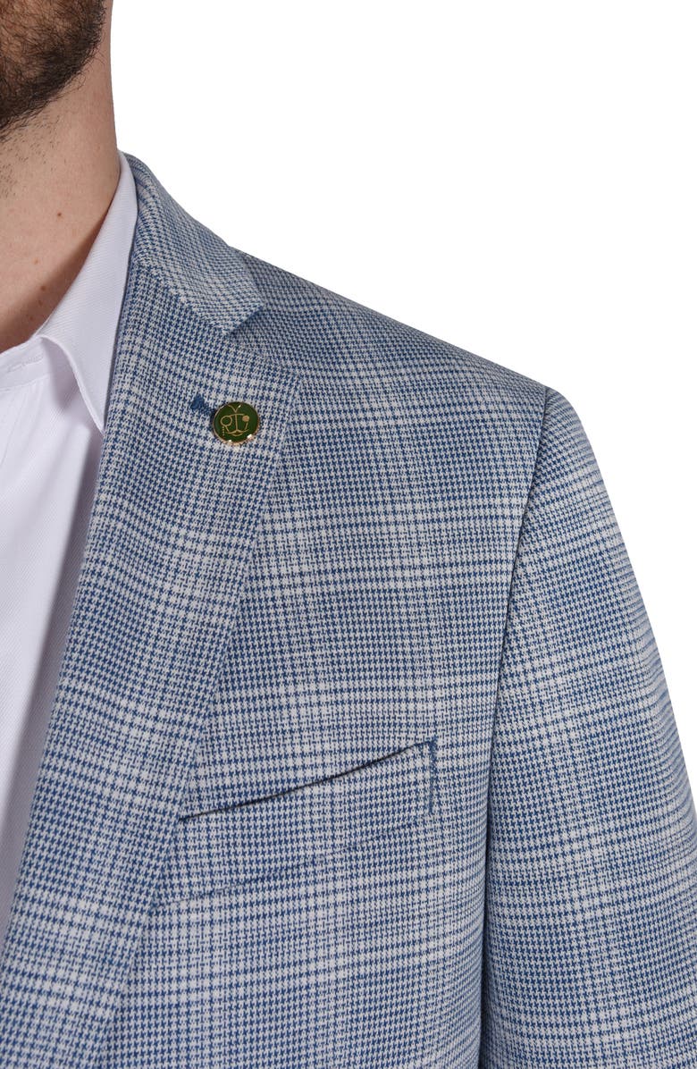 CRICKETEER Plaid Knit Sport Coat, Alternate, color, Navy