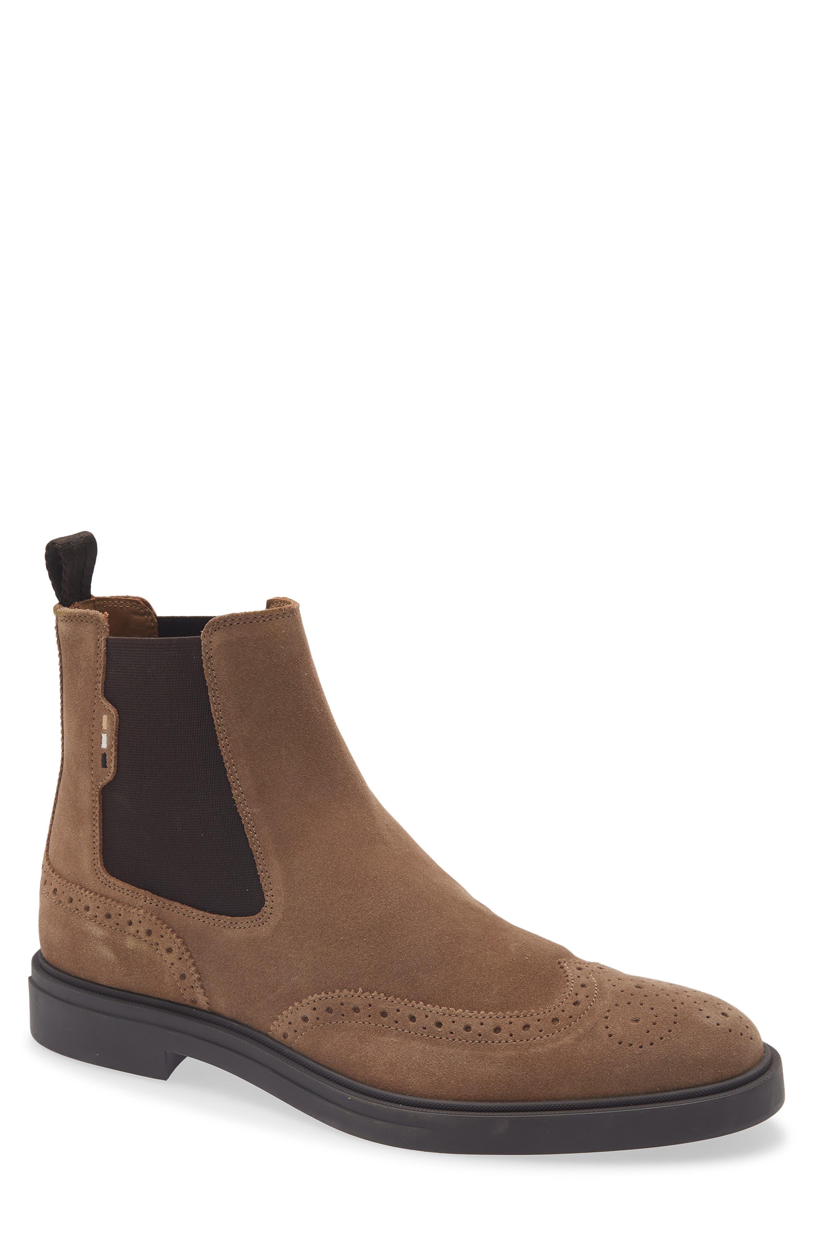 Calev Cheb Wingtip Chelsea Boot, Main, color, MEDIUM BEIGE