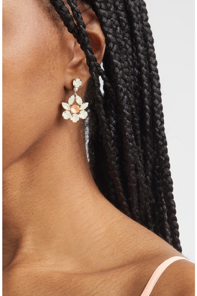 Heartbloom Drop Earrings, Alternate, color, SAND OPAL/ CLEM/ PEARL
