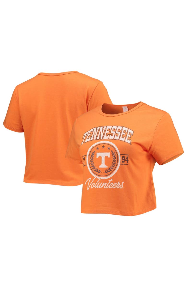 ZOOZATZ Women's ZooZatz Tennessee Orange Tennessee Volunteers Core Laurels Cropped T-Shirt, Main, color, 