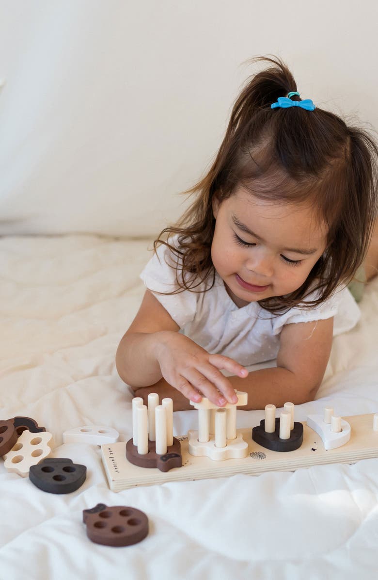 Wee Gallery Wooden Count and Stack Toy, Alternate, color, Counting