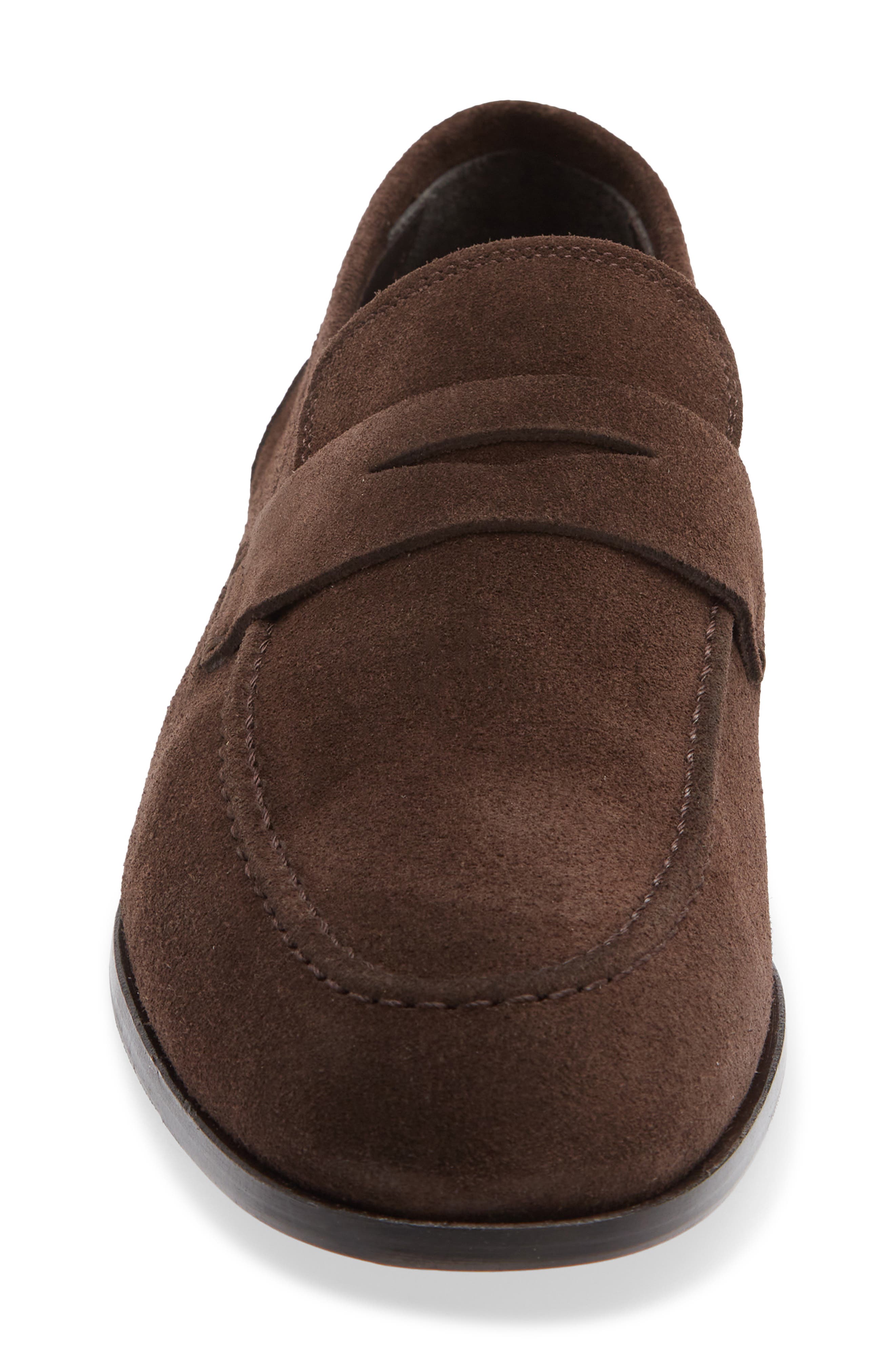 TO BOOT NEW YORK Patrick Suede Penny Loafer, Alternate, color, Maestro Caffe