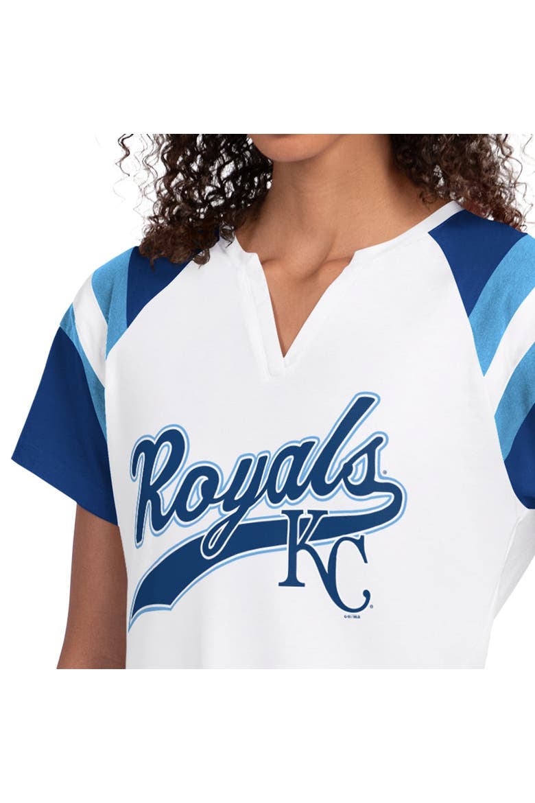 Women's Starter  White Kansas City Royals Game On Notch Neck Raglan T-Shirt, Alternate, color, White