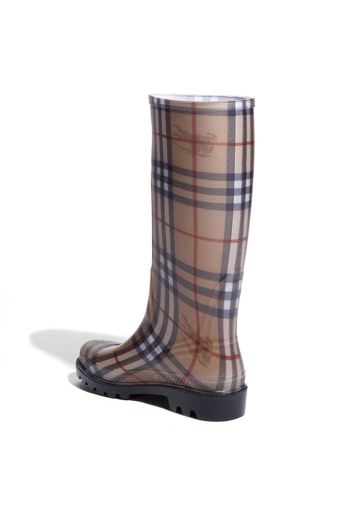 Burberry Check Print Rain Boot, Alternate, color, 