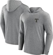 Fanatics Signature Men's Fanatics Signature Black Texas Rangers Front Office Tech Lightweight Hoodie T-Shirt