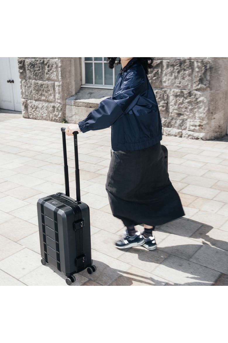 Ramverk Pro Hardside 21 Inch Carry On Luggage  Spinner with Buckle Closure, Alternate, color, Black Out