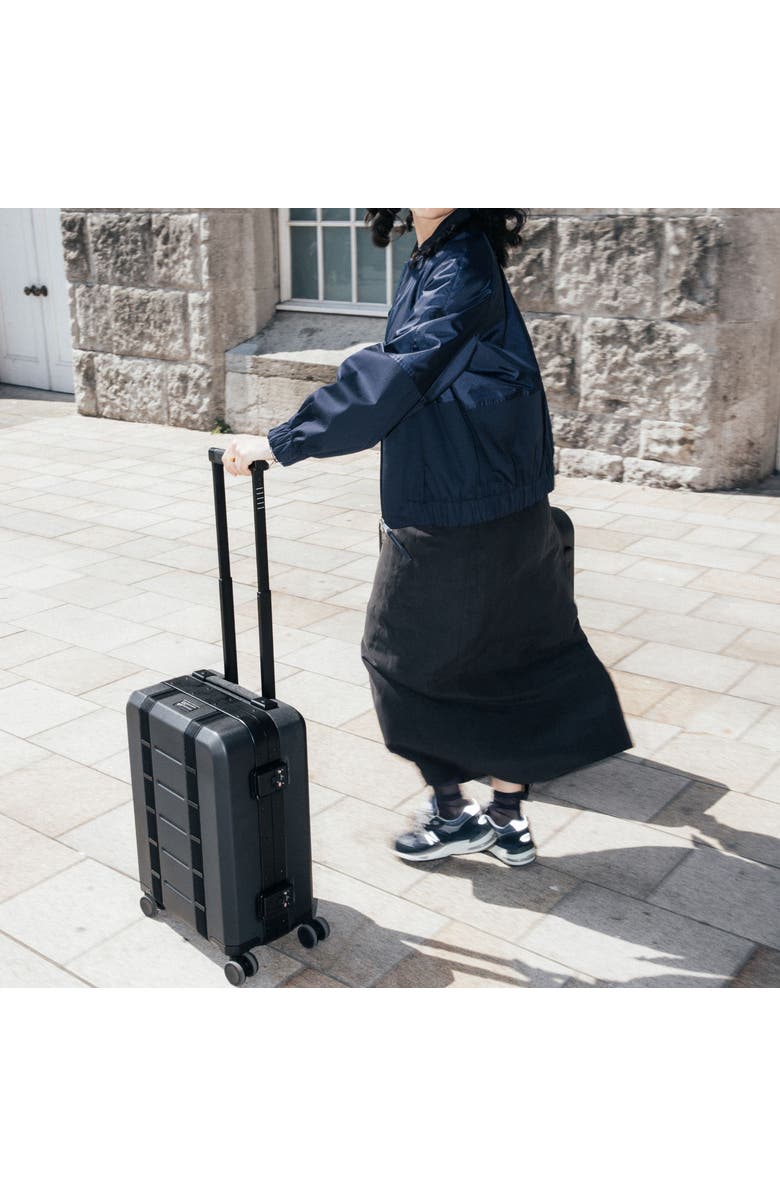 D_b_ Ramverk Pro Hardside 21 Inch Carry On Luggage Spinner with Buckle Closure, Alternate, color, Black Out