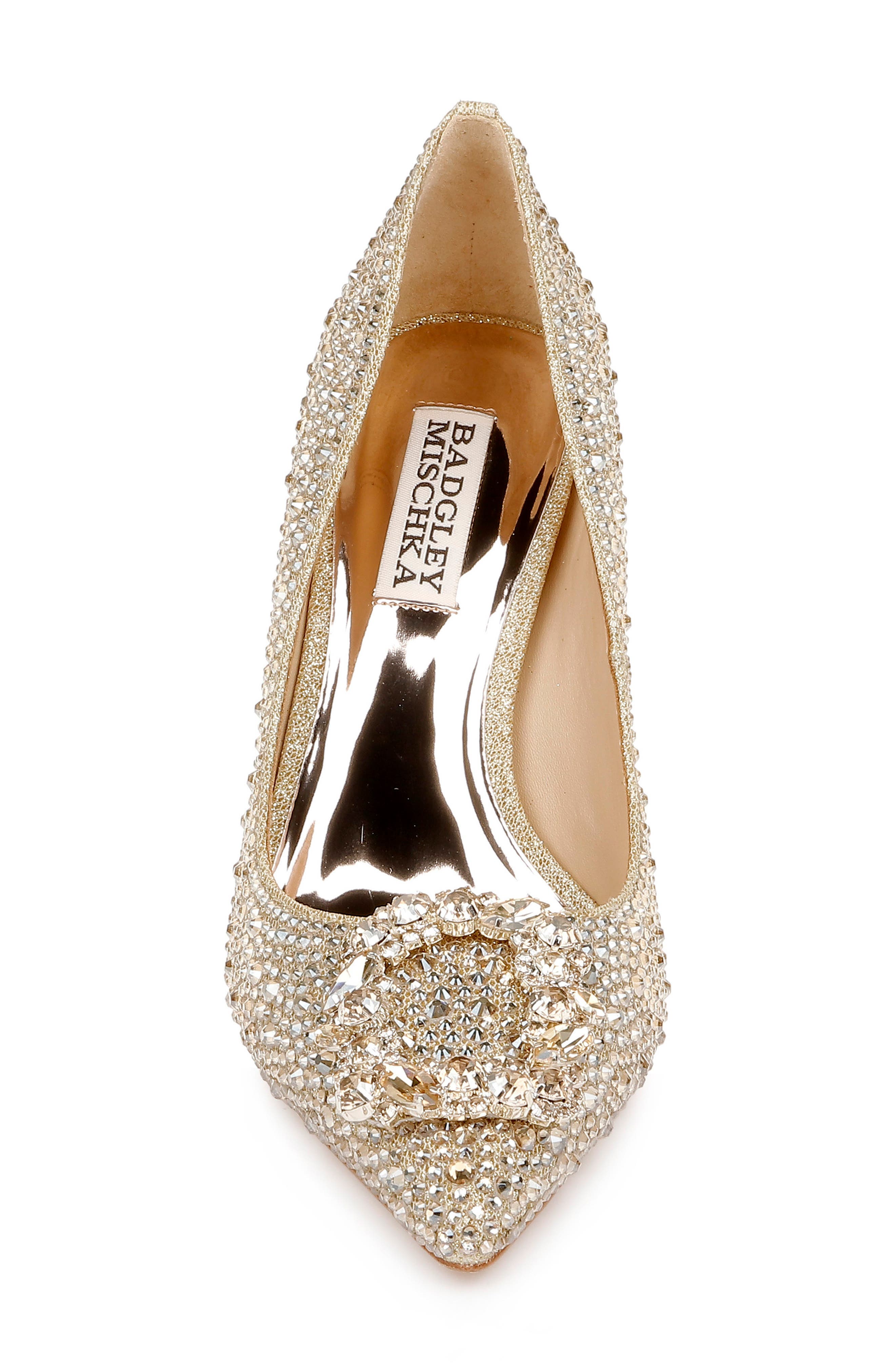 Badgley Mischka Collection Cher II Pointed Toe Pump, Alternate, color, Platino