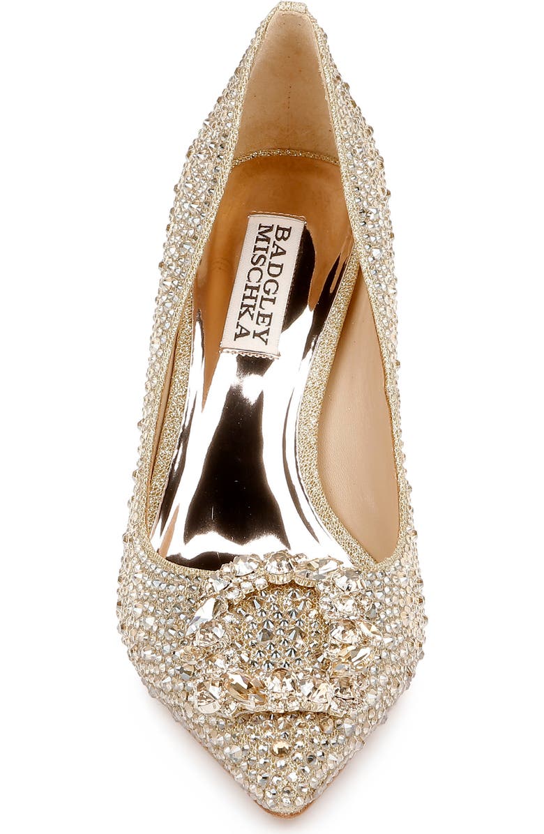 Badgley Mischka Collection Cher II Pointed Toe Pump, Alternate, color, Platino