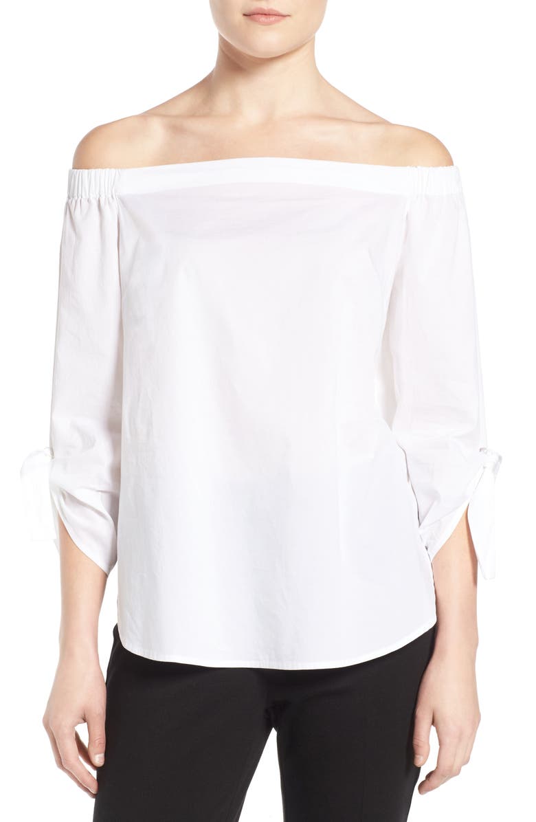 Halogen<sup>®</sup> Tie Sleeve Off the Shoulder Top, Main, color, 