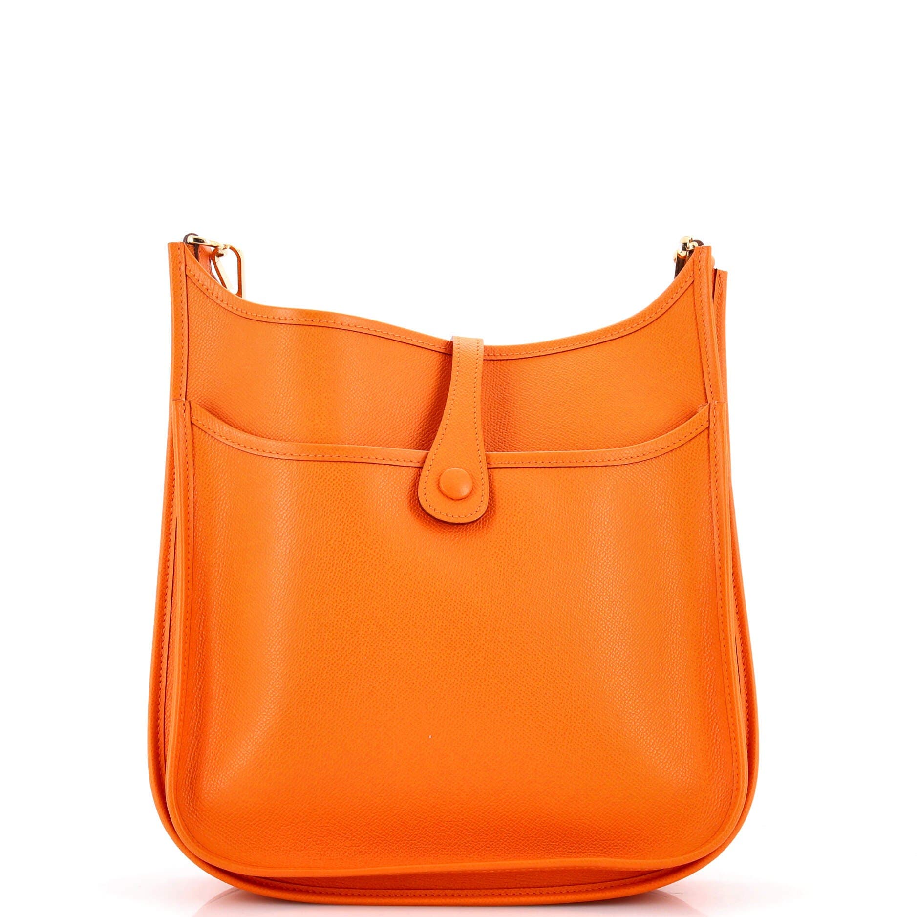 Pre-Owned Hermes Evelyne Bag Gen II Epsom PM, Alternate, color, Orange H