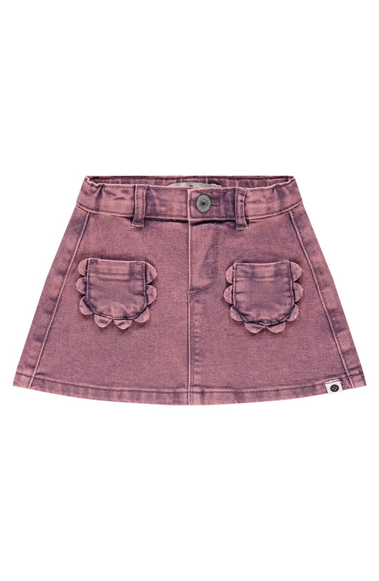 Stains and Stories by Babyface Acid Wash Denim Skirt, Main, color, Purple