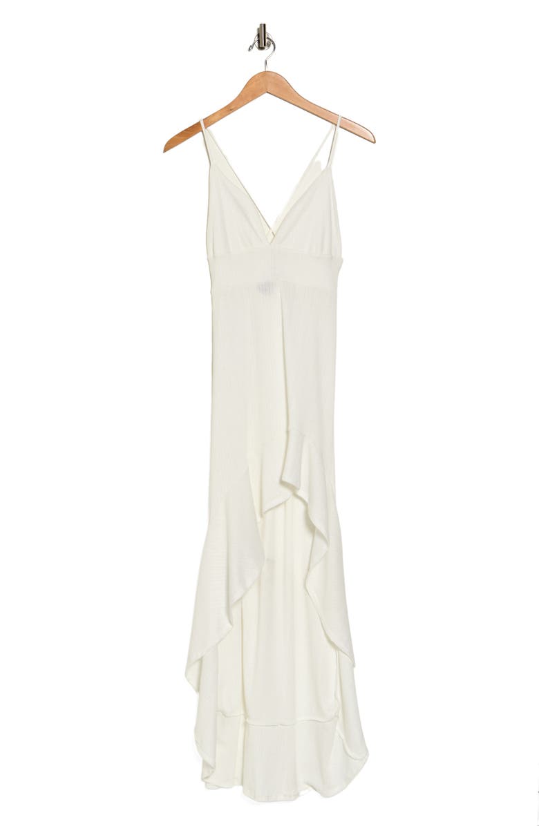 GO COUTURE High-Low Slipdress, Alternate, color, Ivory