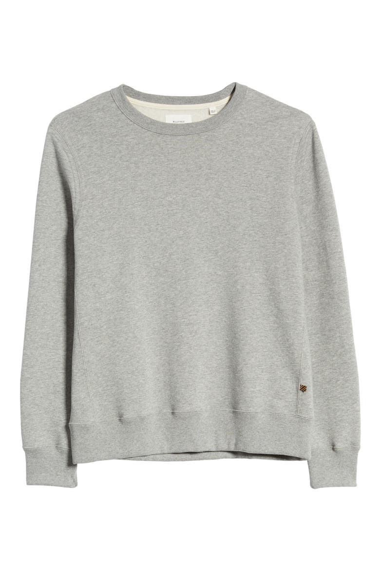 Dover Crewneck Sweatshirt with Leather Elbow Patches, Alternate, color, GREY1DNU
