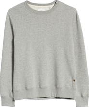Billy Reid Dover Crewneck Sweatshirt with Leather Elbow Patches