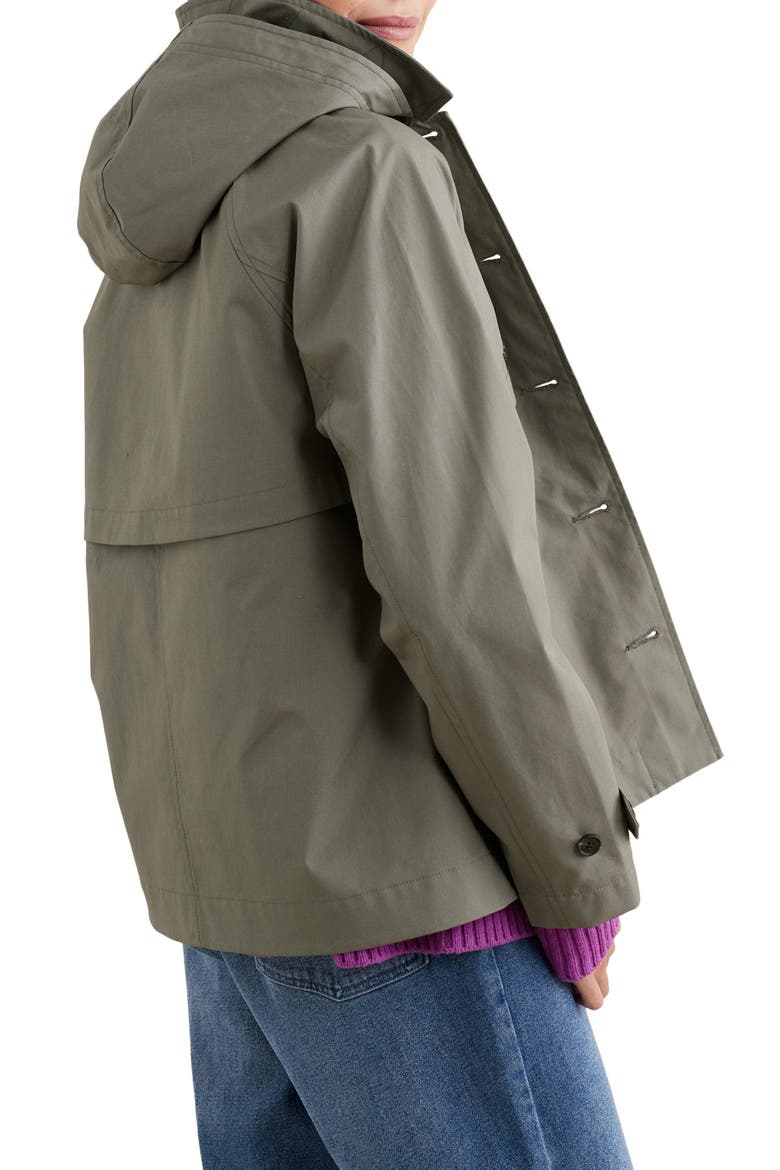Neap Tide Waterproof Organic Cotton Jacket with Removable Hood, Alternate, color, LIGHT NORI