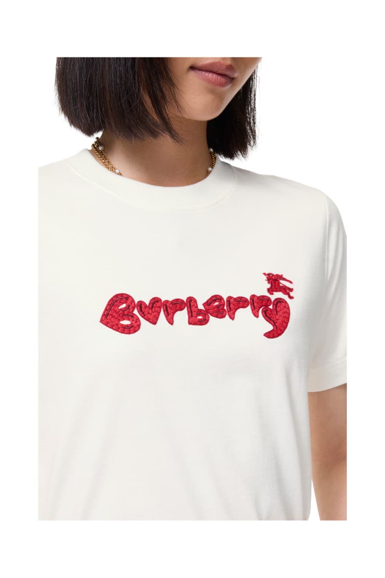 Heart Logo Cotton T-shirt, Alternate, color, Chalk white