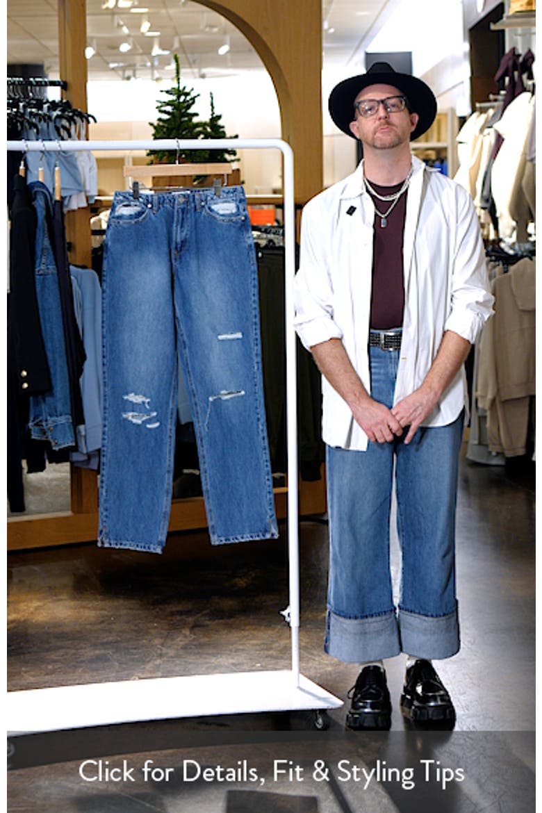 High Rise Distressed Mom Jeans video