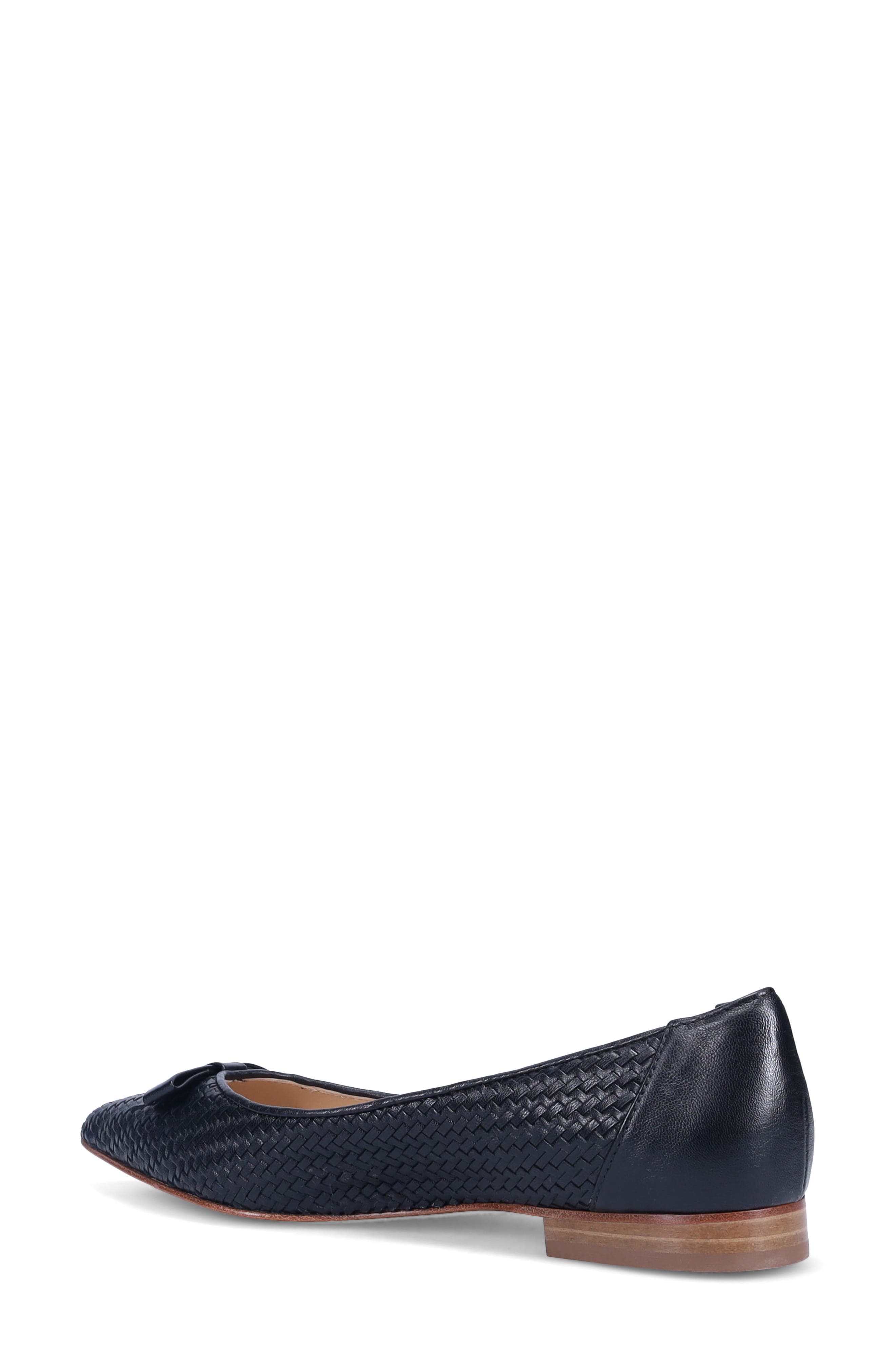 Ron White Jada Pointed Toe Flat, Alternate, color, Onyx