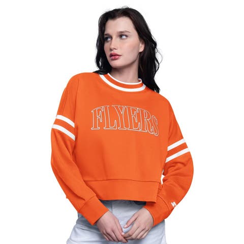 Women
s Starter  Orange Philadelphia Flyers Power Play Cropped Pullover Sweatshirt