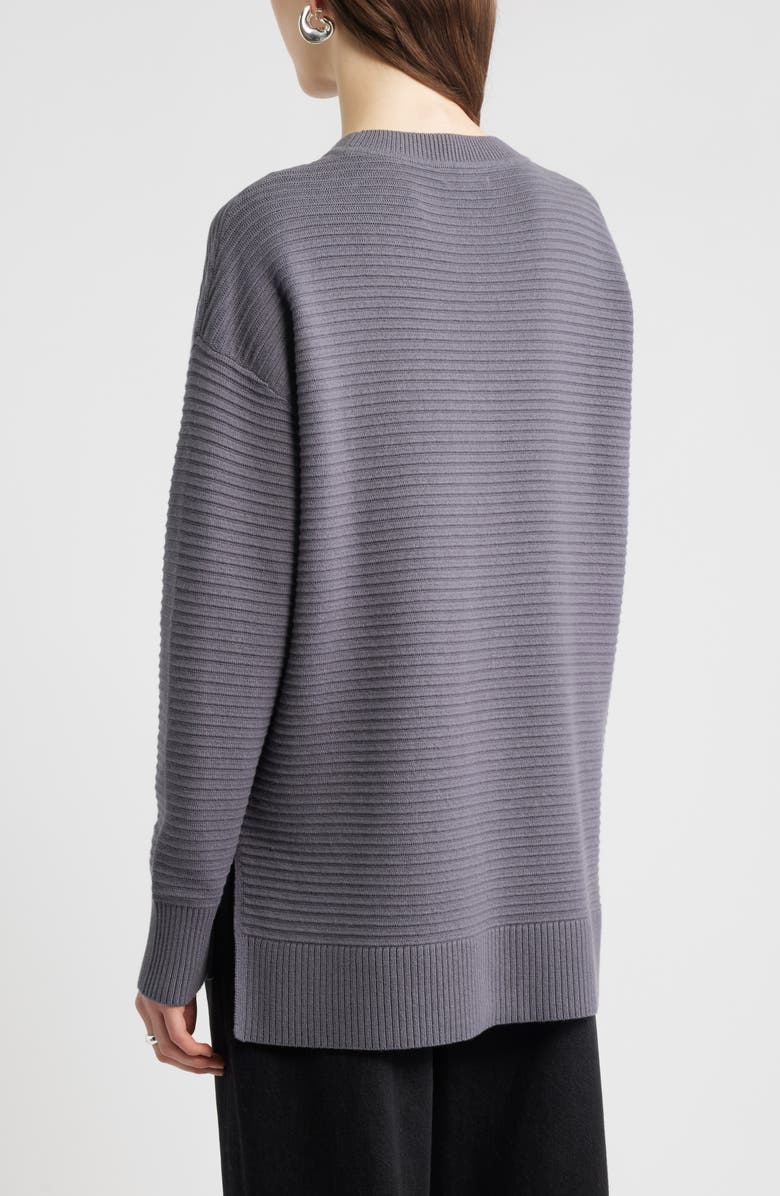 Nordstrom Cotton & Cashmere Ottoman Sweater, Alternate, color, Grey Agate