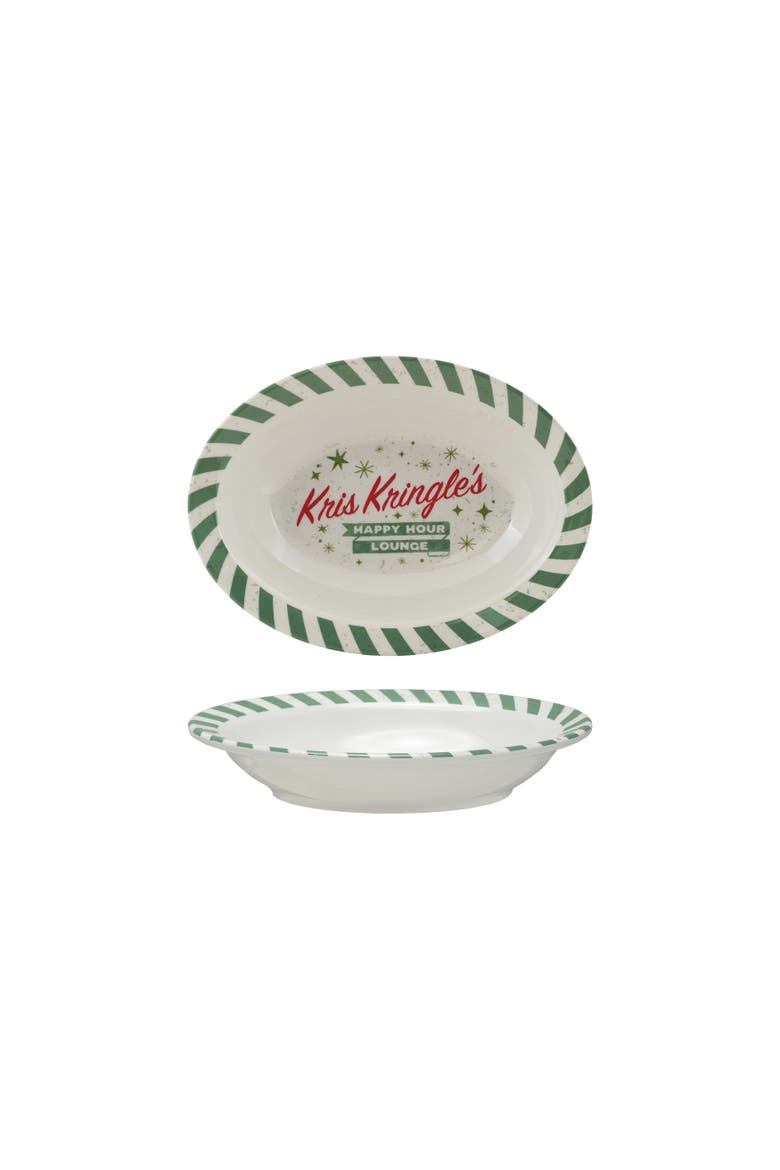 Kris Kringle's Striped Melamine Oval Serving Bowl, Main, color, Multicolor