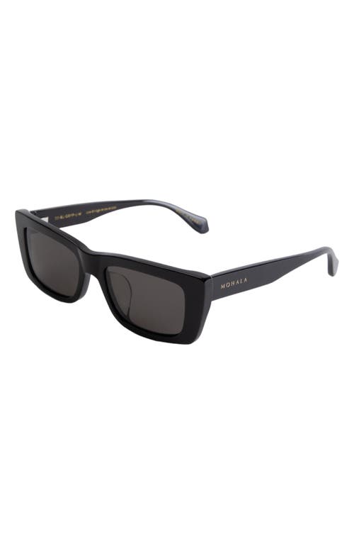 Mohala Eyewear Kea 53mm Low Bridge Wide Width Polarized Square Sunglasses