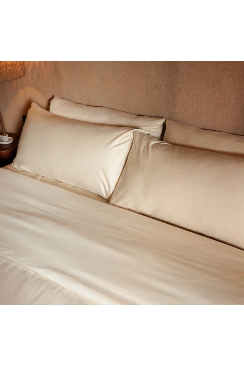 Long-Staple Cotton Duvet Cover Set, Alternate, color, Oatmeal