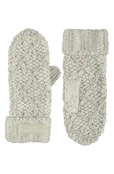 Metallic Cable Stitch Mittens