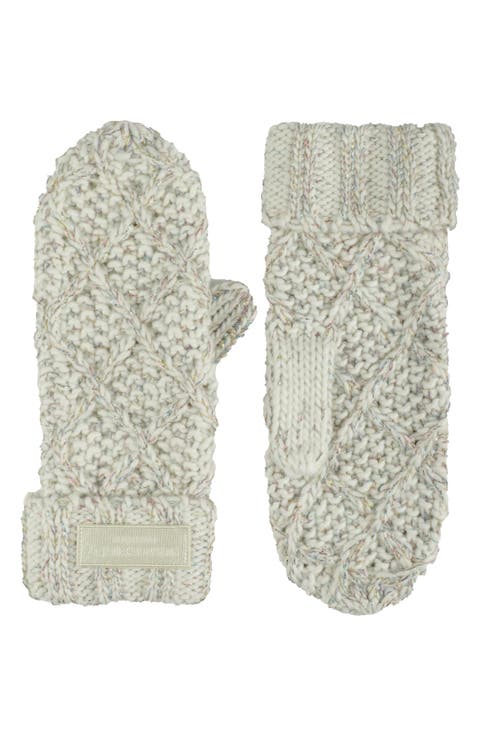 Metallic Cable Stitch Mittens