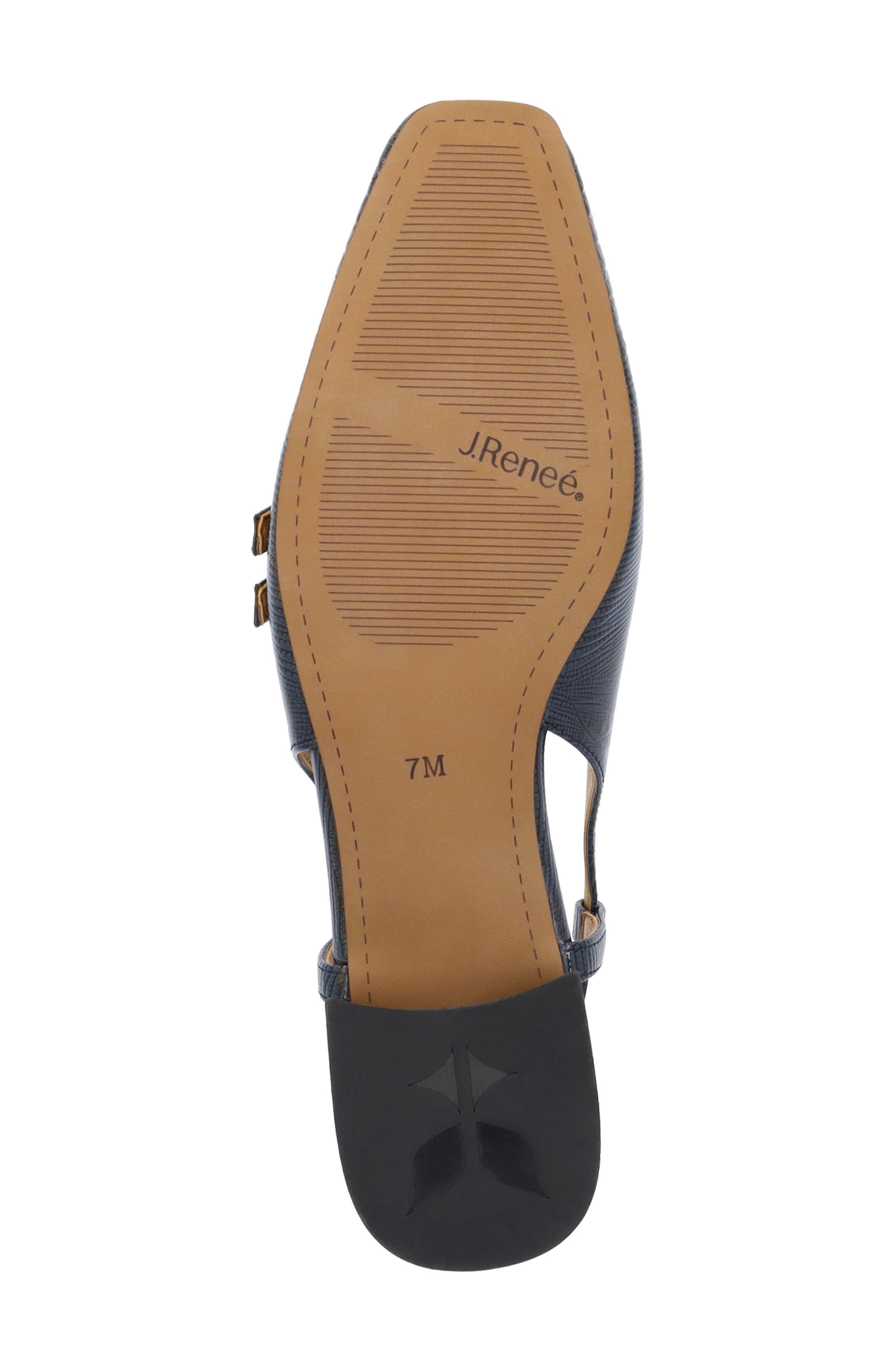 Jovana Lizard Embossed Slingback Pump, Alternate, color, NAVY