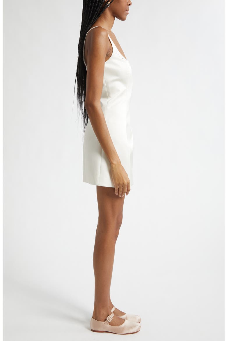 Perla Bow & Rhinestone Minidress, Alternate, color, CHAMPAGNE