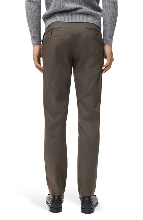 Mango Dublino Slim Fit Flat Front Stretch Stretch Chinos In Gray