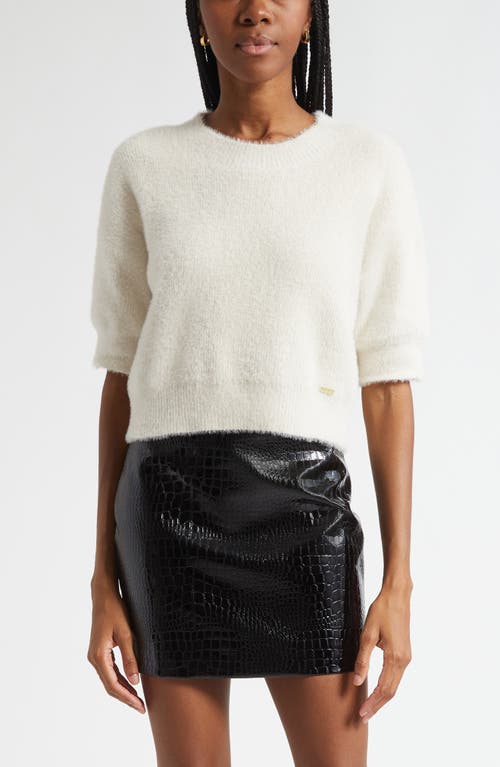 L'agence Guinevere Elbow Sleeve Sweater In White