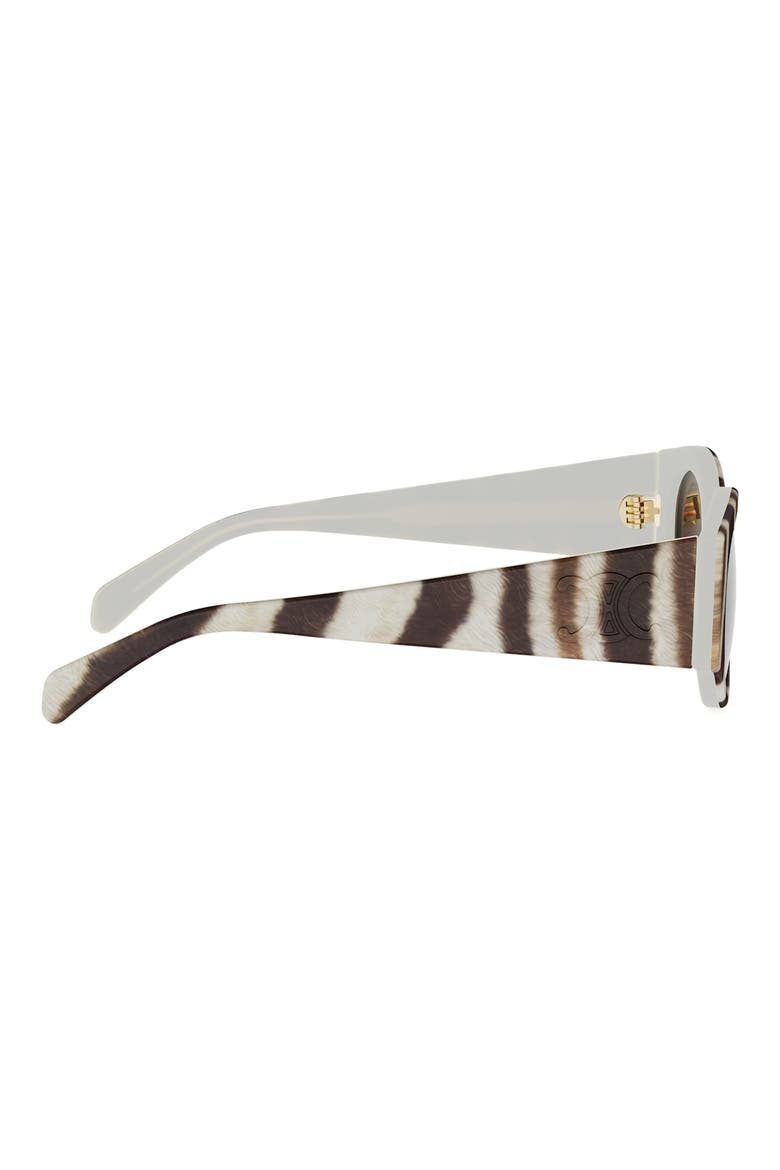 Triomphe Stamp 50mm Butterfly Sunglasses, Alternate, color, ANIMAL / BROWN