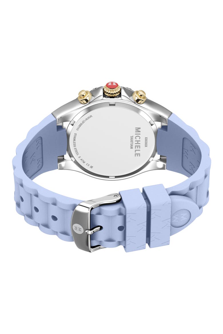 Jellybean Chronograph Silicone Strap Watch, 40mm, Alternate, color, GOLD
