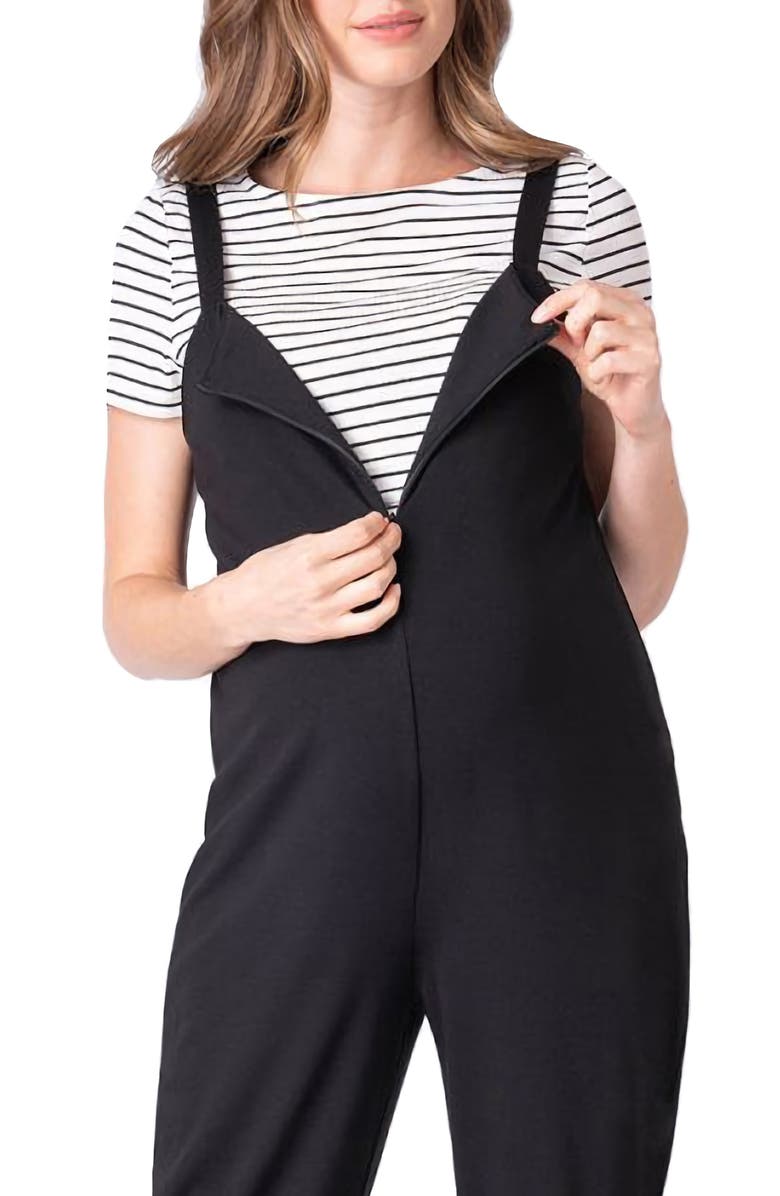 Savi Mom Maternity/Nursing T-Shirt & Jumpsuit Set, Alternate, color,