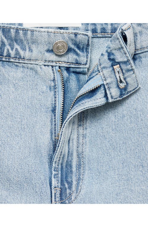 Mango Maddy High Waist Bermuda Denim Shorts In Blue