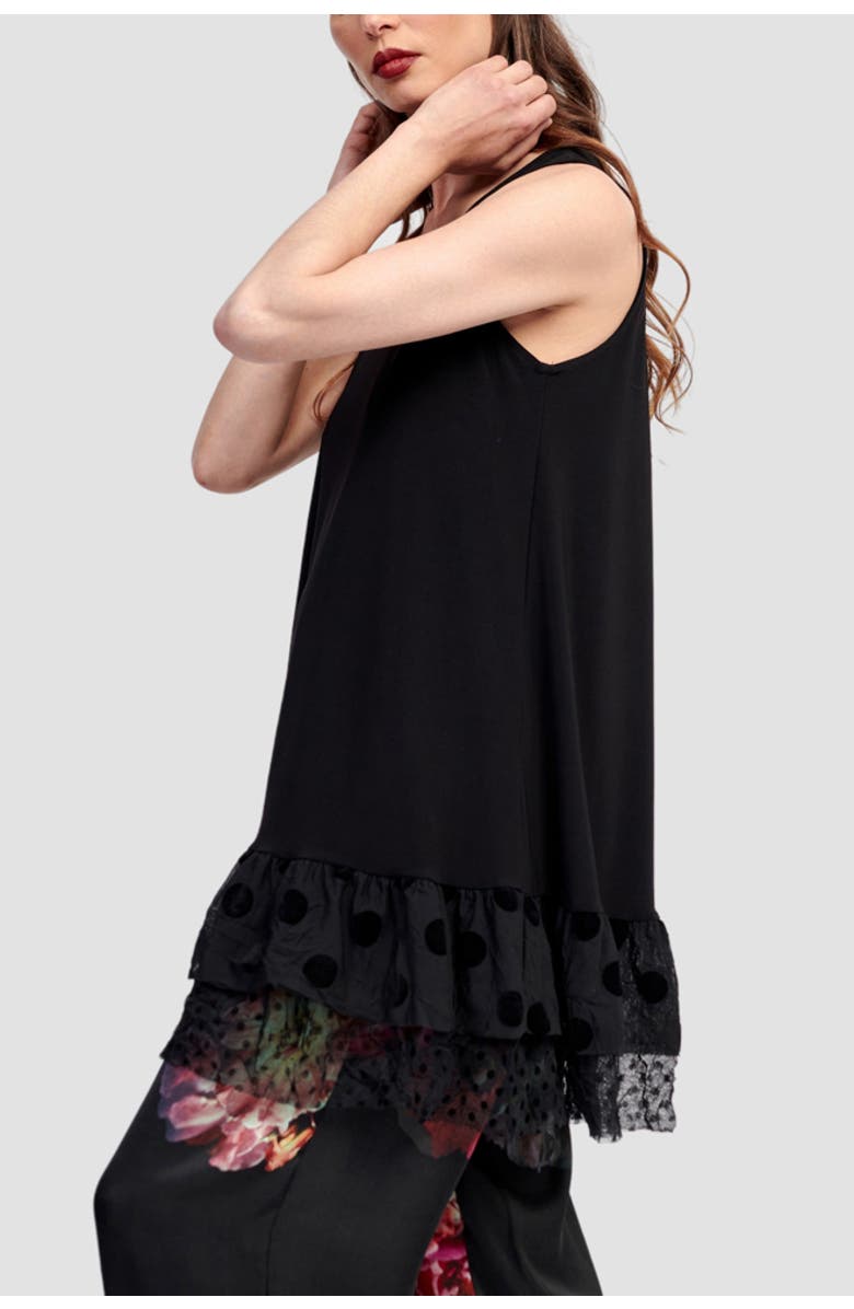 Alembika Sleeveless tunic with ruffles, Alternate, color,