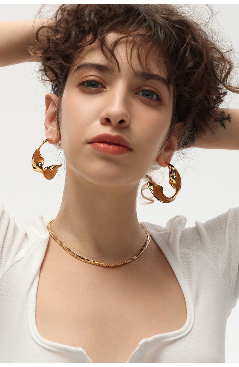 Classicharms Classic Herringbone Necklace, Alternate, color, Gold