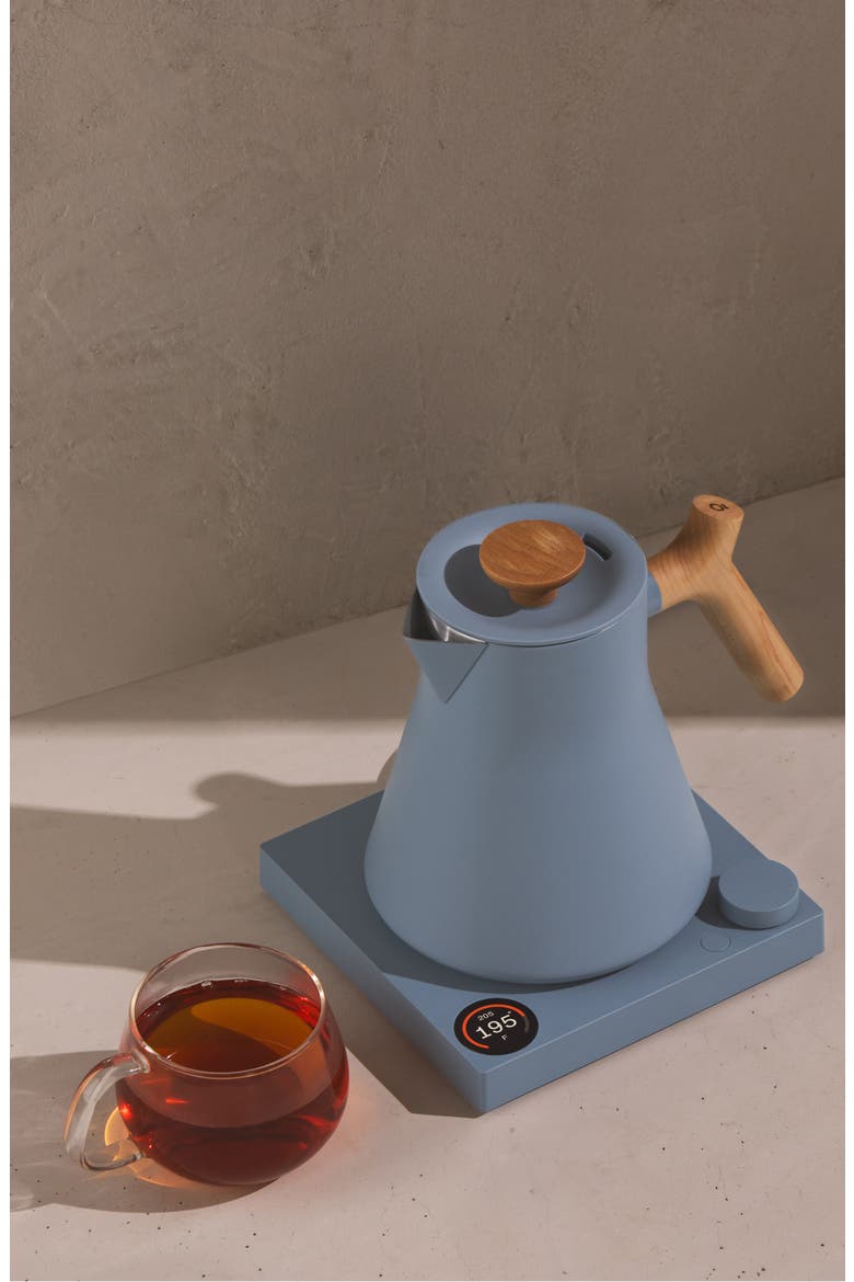 Corvo EKG Pro Electric Kettle, Alternate, color, HAZY BLUE/MAPLE