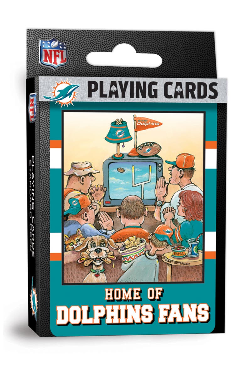 Miami Dolphins Fan Deck Playing Cards, Main, color, Multicolor