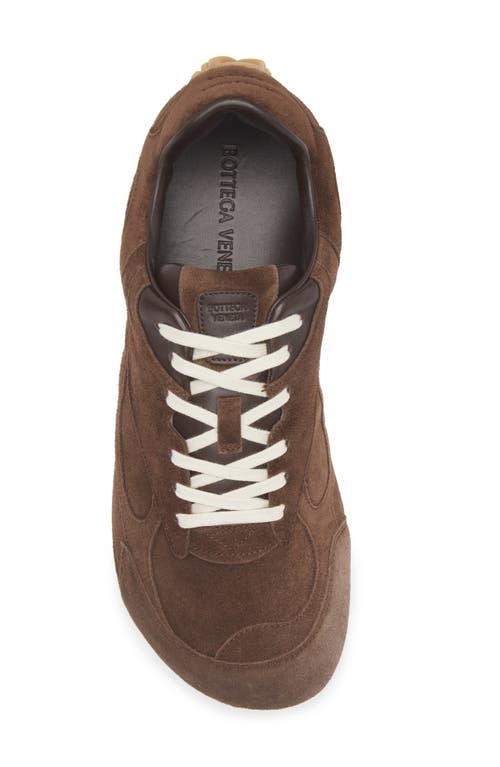 Bottega Veneta Orbit Flash Leather-trimmed Suede Sneakers In Pink