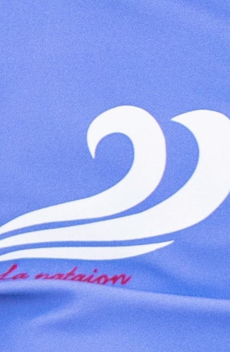 NoggiWear Gingham Rash Guard, Alternate, color, Blue