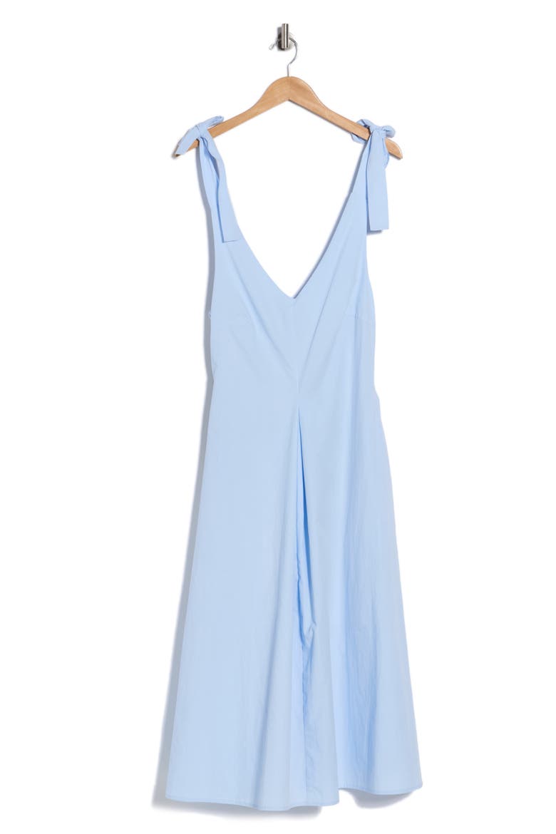 Pleated Midi Dress, Alternate, color, LIGHT BLUE
