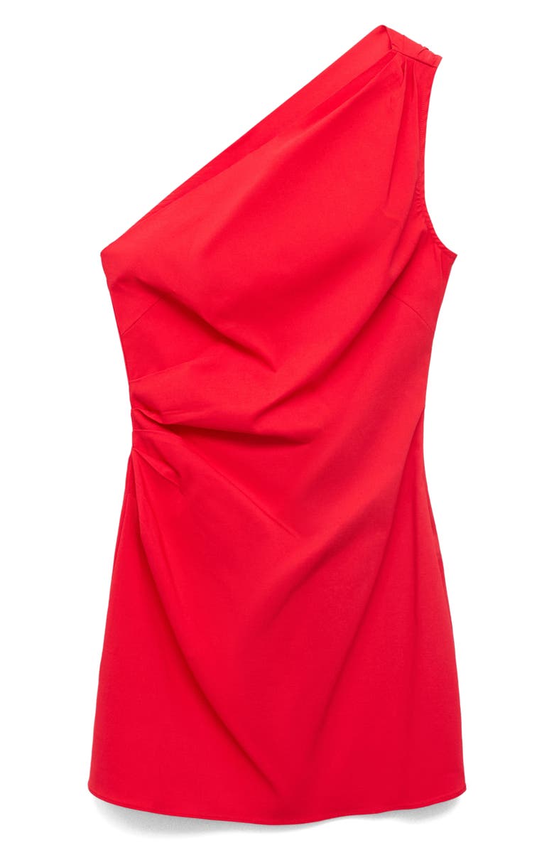MANGO One-Shoulder Minidress, Alternate, color,
